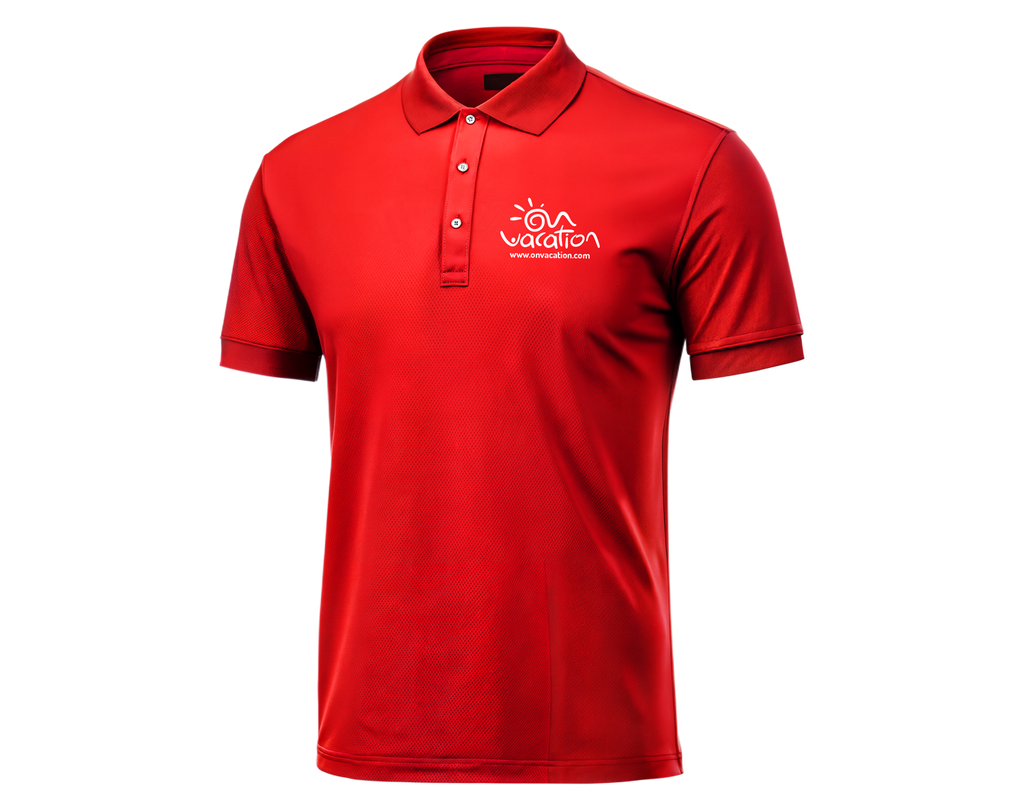Camisa Tipo Polo Dama 100% Algodón Bordada (Rojo, S)